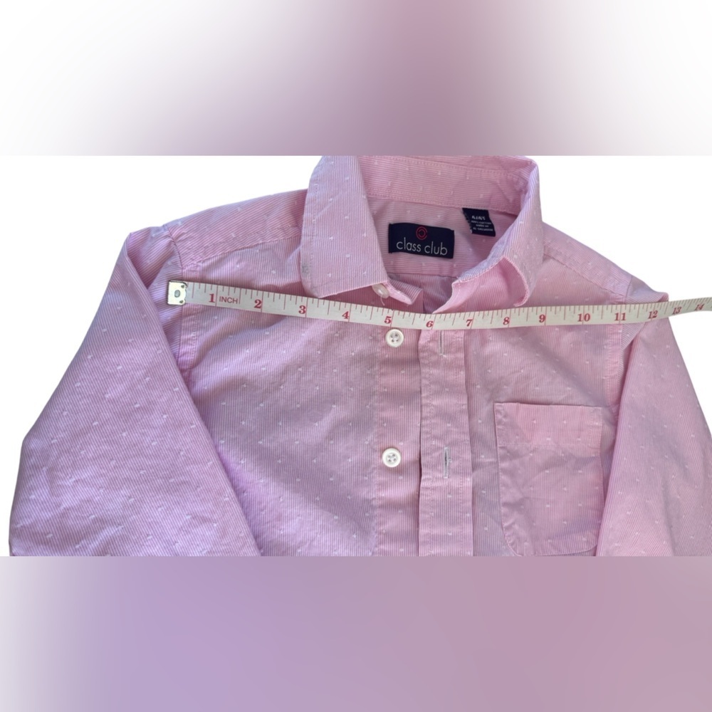 Class Club pink and White Button Down Shirt - Picture 4 of 7